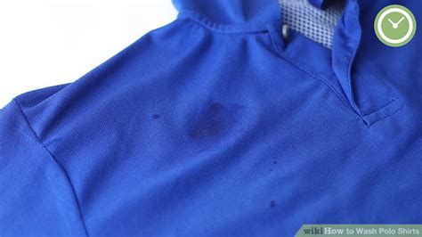 washing a polo shirt.